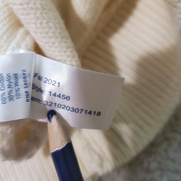 Marine Layer Jada Crewneck womens sweater ivory sz Medium pullover knit new - Picture 14 of 16